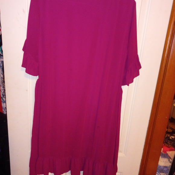 Gianni bini purple wrap around short sleeve Dress that ties, size Small - Picture 2 of 6